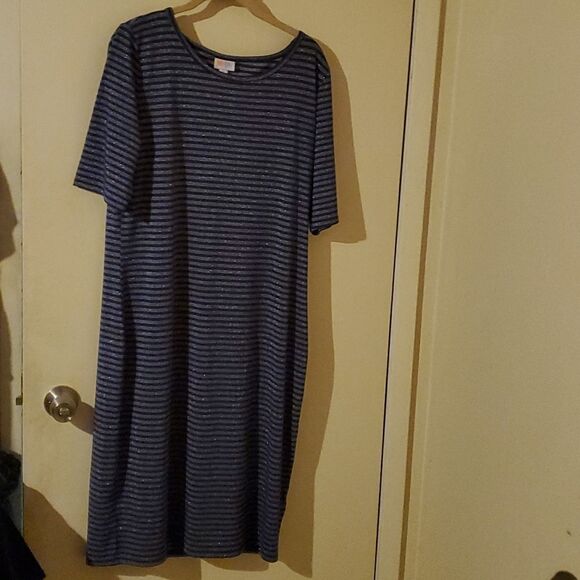 LuLaRoe Navy and Silver Dress  XL - Picture 1 of 5